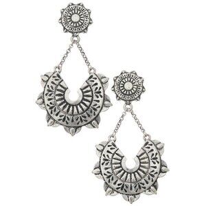 LOTTIE SILVER BOHO DROP EARRINGS